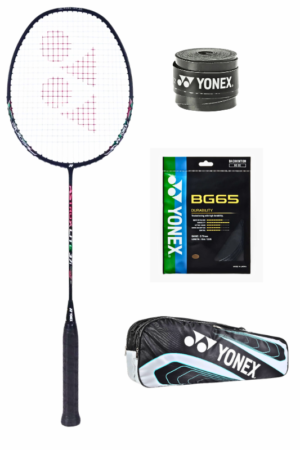 Yonex Astrox Lite 37i Badminton Combo with BG65 String, AC901 Grip & Kitbag(Assorted)